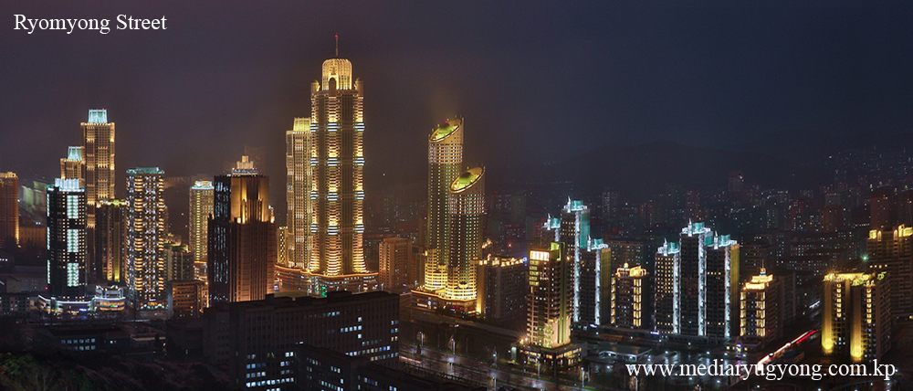 Night view of Pyongyang