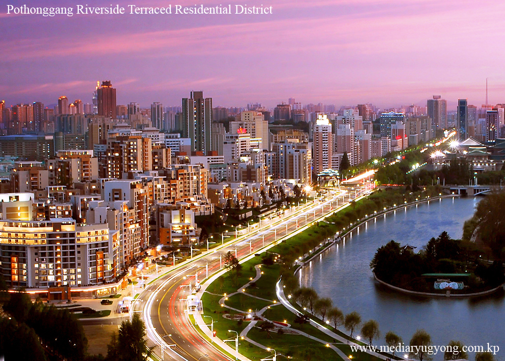 Night view of Pyongyang