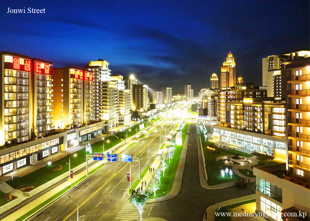 Night view of Pyongyang