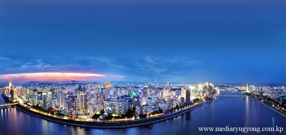 Night view of Pyongyang