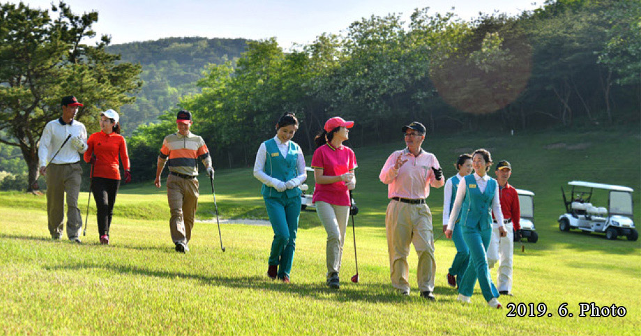 Le terrain de golf de Pyongyang