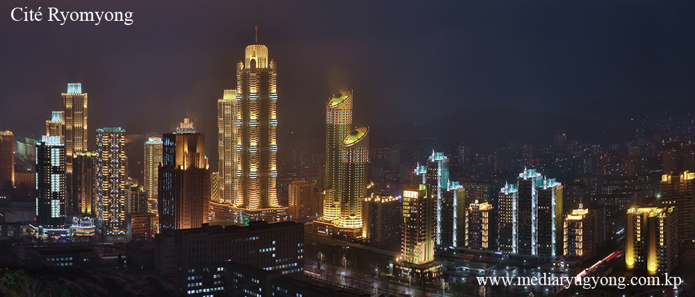 Paysage nocturne de Pyongyang
