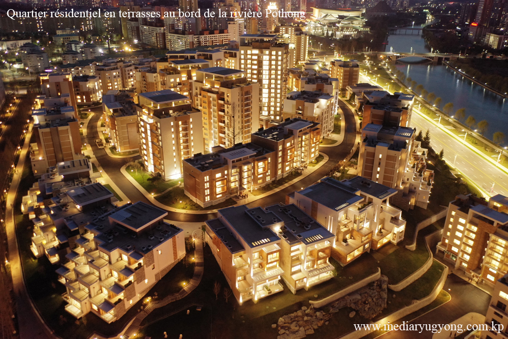 Paysage nocturne de Pyongyang