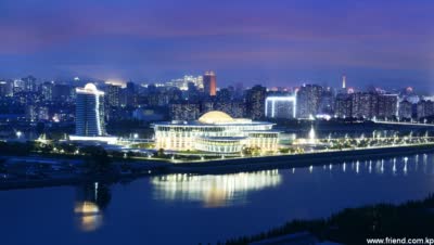 Evening view of Pyongyang