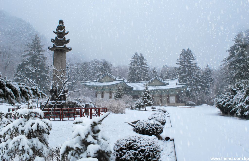 Scenery of Mt. Myohyang in Winter