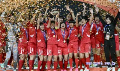 Women footballers demonstrate dignity and honour of Juche Korea