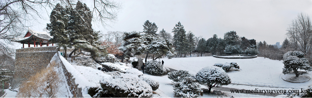 Paysage hivernal de Pyongyang
