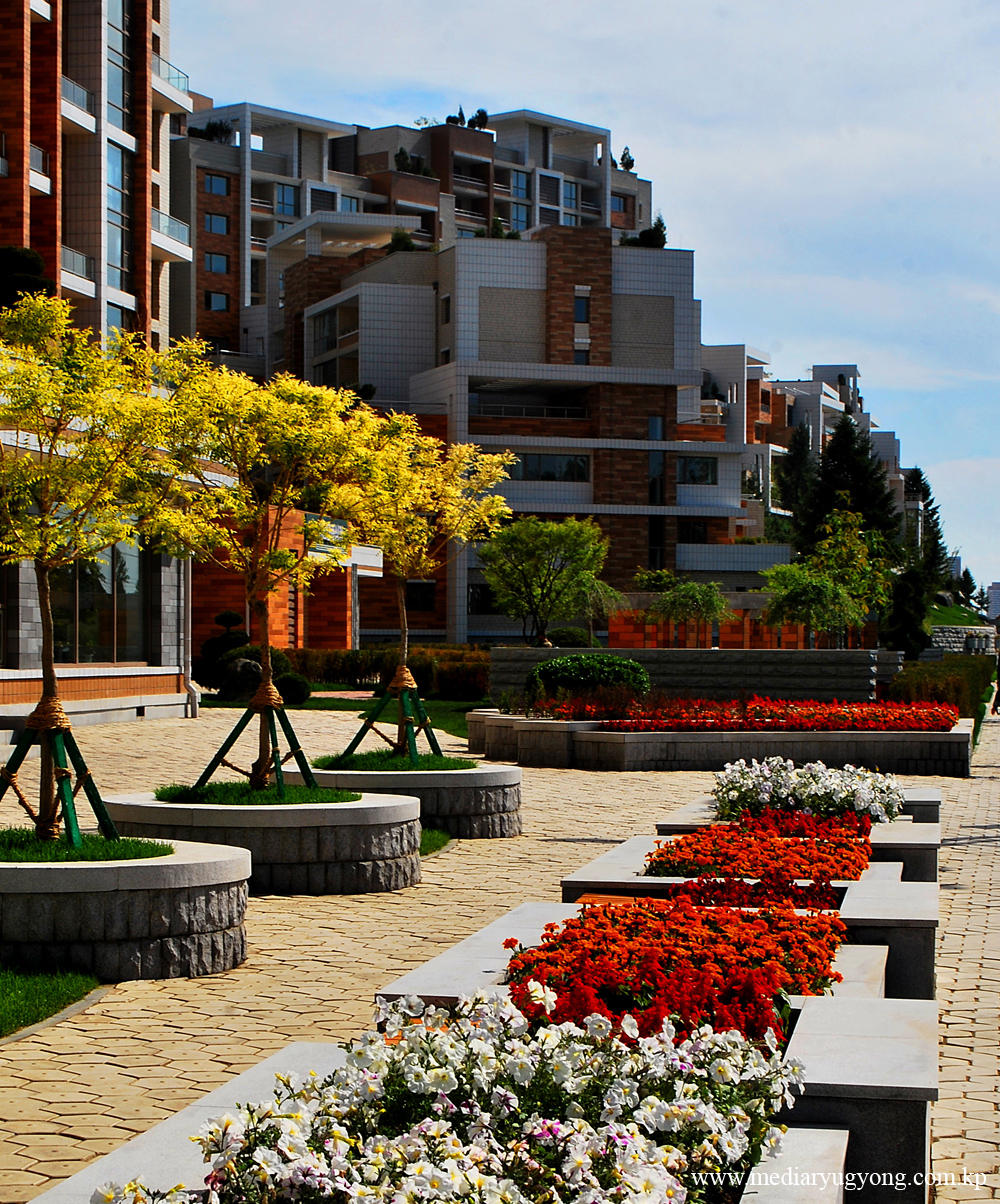 Zona residencial singular de terraza en la ribera del río Pothong