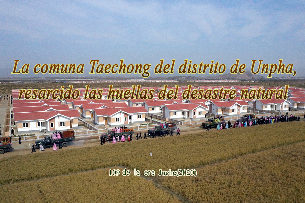 La comuna Taechong del distrito de Unpha, resarcido las huellas del desastre natural